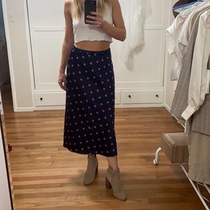Polka Dot Midi Skirt